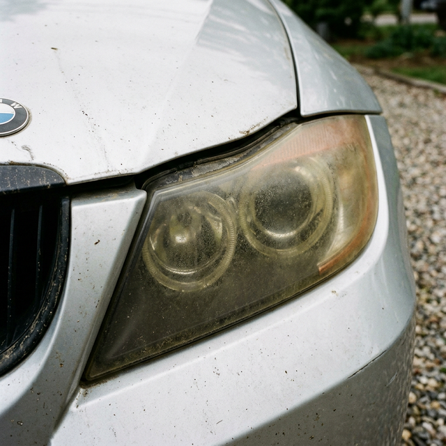 Before headlight restoration